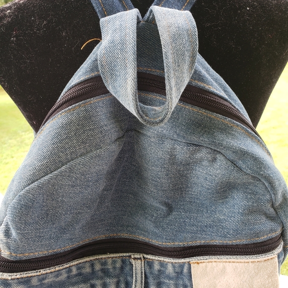 Denim Bookbag Handmade - Picture 4 of 6